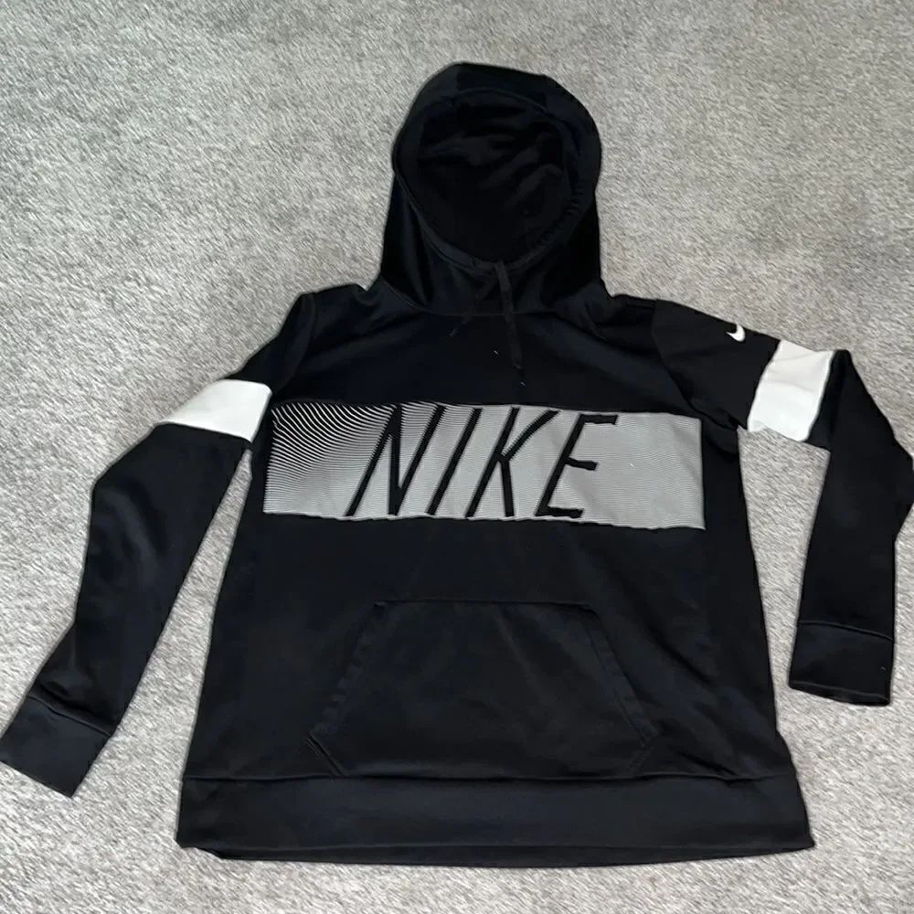 Nike Women's Pullover Fleece lined Hood High Neck Hoodie Hooded Sweatshirt-L